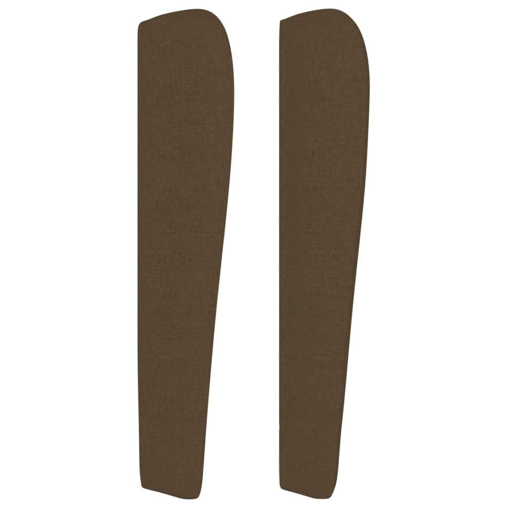 Reposacabezas oreja tela marrón oscuro 163x23x118/128 cm, altura ajustable, patas de madera, tela transpirable, excelente soporte de espalda para leer y ver televisión,