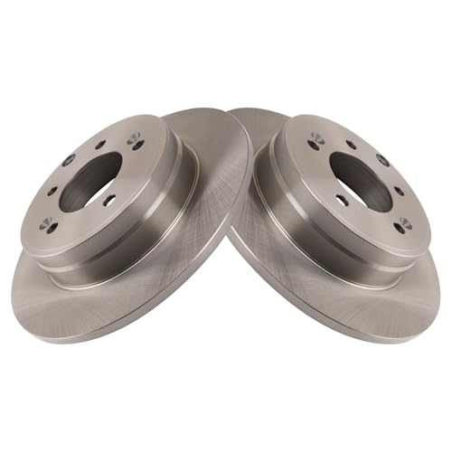 Image of TRQ Rear Brake Pad and Rotor Set Ceramic Solid Rotors