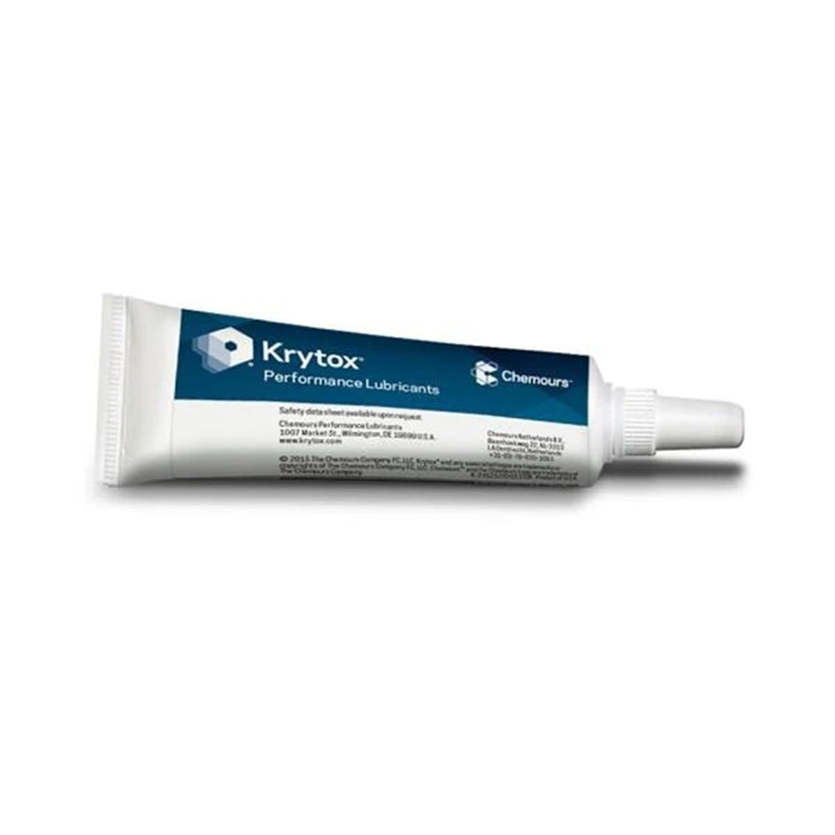Krytox 36000 GPL 205 Grease, 0.5 oz Tube, PFPE PTFE Synthetic Lubricant, Non Flammable Oxygen Safe Formula, Wide Temperature Range, Multi Industry Use