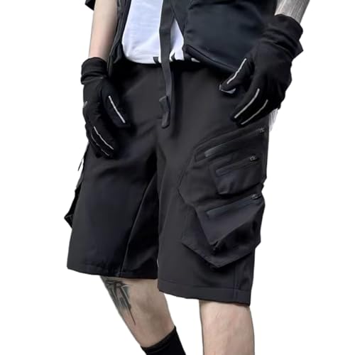 Short cargo tactique pour ne plus manquer de poches en été pantalon noir