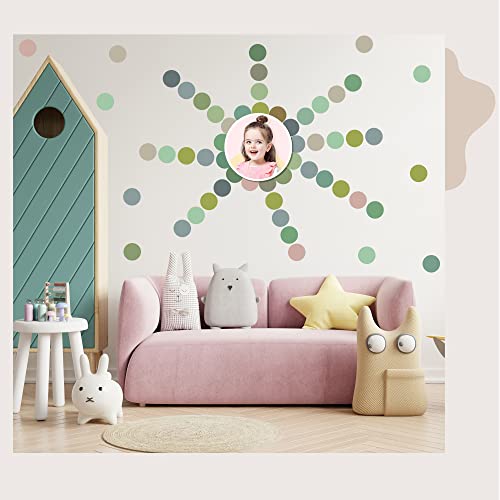 300 Pcs Polka Dot Wall Decals, Colorful Girls Room Decor Circle Stickers For Kids Bedroom Living Room, Classroom, Playroom Decor Removable Vinyl Wall Stickers Dots Wall Decals (2Inch Each, 15 Colors) #TOP5