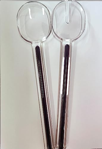 CHIMBORAZO Guzzini - Set 2 pz Posate per Insalata Forme Casa, Colore Grigio, Lunghezza 28 cm