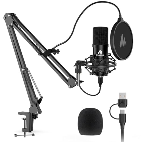 USB Microphone, MAONO 192KHZ/24Bit Plug & Play PC...