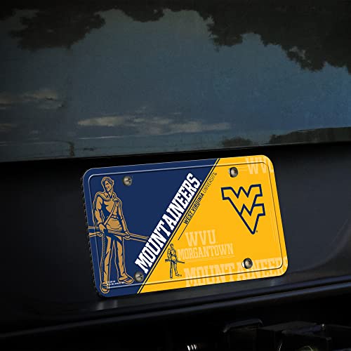 Rico Industries NCAA West Virginia Mountaineers Metal License Plate Tag