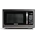 Farberware Black FMO12AHTBSG 1.2-Cubic-Foot 1100-Watt Microwave Oven with Grill Function, Black Stainless Steel