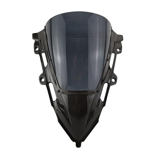For CBR500RR CBR 500RR 2019-2021 Visera deportiva de fibra de carbono de motocicleta Visera de parabrisas de parabrisas Doble burbuja (Color : Black) Cover