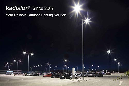Kadision 150W LED Parking Lot Light with Photocell, LED Shoebox Lights with Slip Mount Replaces 500W HID/HPS, Dusk-to-Dawn Street Pole Light, 5000K 19500LM 100-277V IP65 ETL DLC Listed 5-year Warranty