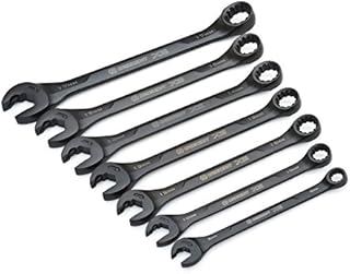Crescent CX6RWM7 7 Piece X6 Combination Wrench Set with Ratcheting Open-End and Static Box-End, Metric, 8-17mm - Black