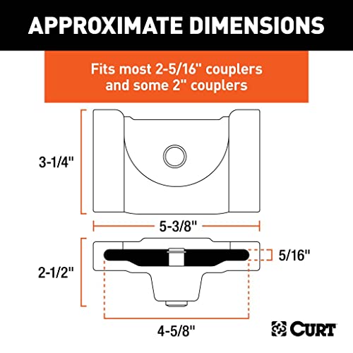 Curt 23081 Powder-Coated Aluminum Trailer Tongue Lock, 2-5/16-Inch Couplers #TOP1