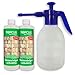 Produktbild ABACUS® Steinreiniger Set, selbsttätiger Algenentferner & Flechtenentferner, 40% Wirkstoff, gegen Flechten & Algen auf Pflastersteinen  Steinreiniger 2x 1000 ml inkl. Sprühflasche (7816.2)