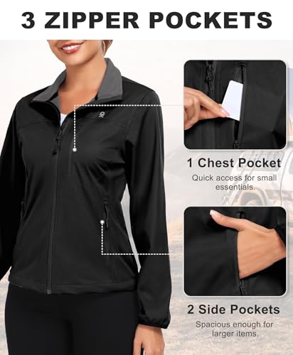 Little Donkey Andy Women's Lightweight Jacket Athletic Lapel Zip Up Workout Casual with 3 Pockets for Running Golf Hiking4