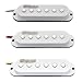 Wilkinson High Output Ceramic Single Coil Pickups Set for Strat Style Electric Guitar, White