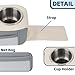 AmarinePlay Boat Seat Cup Holders for Drinks,Pontoon Cup Holders for Boat, Marine Pontoon Double Drink Holder with Side Pocket,Must Have Boat Accessories White&Grey-1Pack