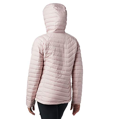 Columbia Jaqueta feminina com capuz Powder Lite, rosa choque, GG