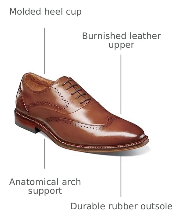 Image of Stacy Adams MacArthur Wing Tip Oxford