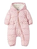 Schneeanzug Baby-Mädchen, Reißverschluss, Kapuze, Gefüttert