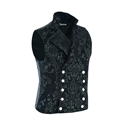 Darkrock MEN’S VICTORIAN GENTLEMAN’S ARISTOCRAT VEST TAPESTRY/STYLISH CASUAL VEST/USA3