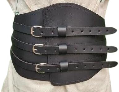 medieval Leather Roman Gladiator Leather Belt Wide Kidney Belt Medieval belt
