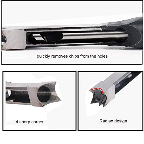 Woodworking Mortising Chisel 3/4 Inch Square Hole Power Tool Bit, Sharp And Durable Wood Square Hole Drill Bit #TOP3