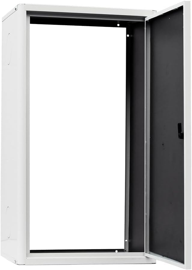 Copricaldaia Coibentato da Esterno e Interno in Lamiera Preverniciata Bianco-Grigio SP. 6/10 – Dimensioni 120x70x53cm - Con Kit di Montaggio, QR code Istruzioni e Pellicola Protettiva – con Chiave