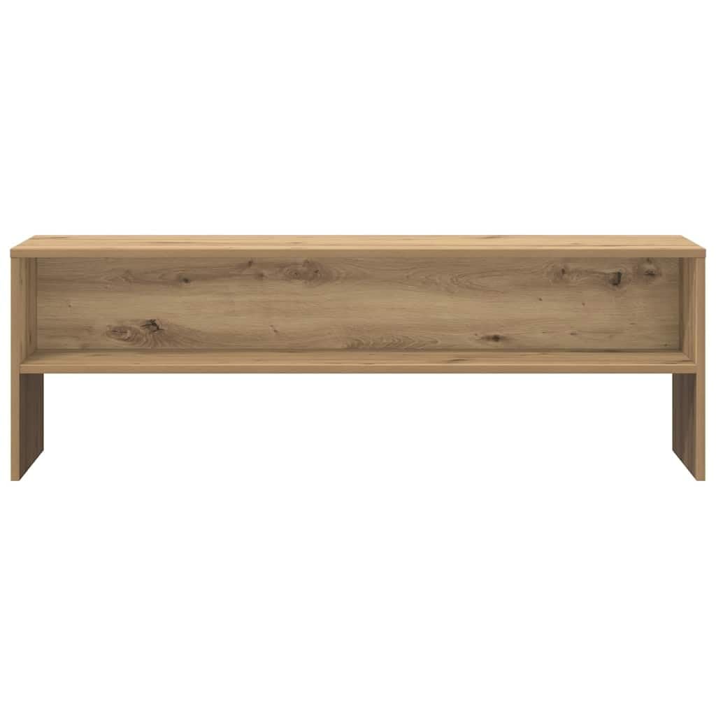 Mobile TV marrone in rovere Artisan, 120 x 40 x 40 cm, con vano portaoggetti e cassetto, moderno, per soggiorno, camera da letto, home theater, salvaspazio e robusto