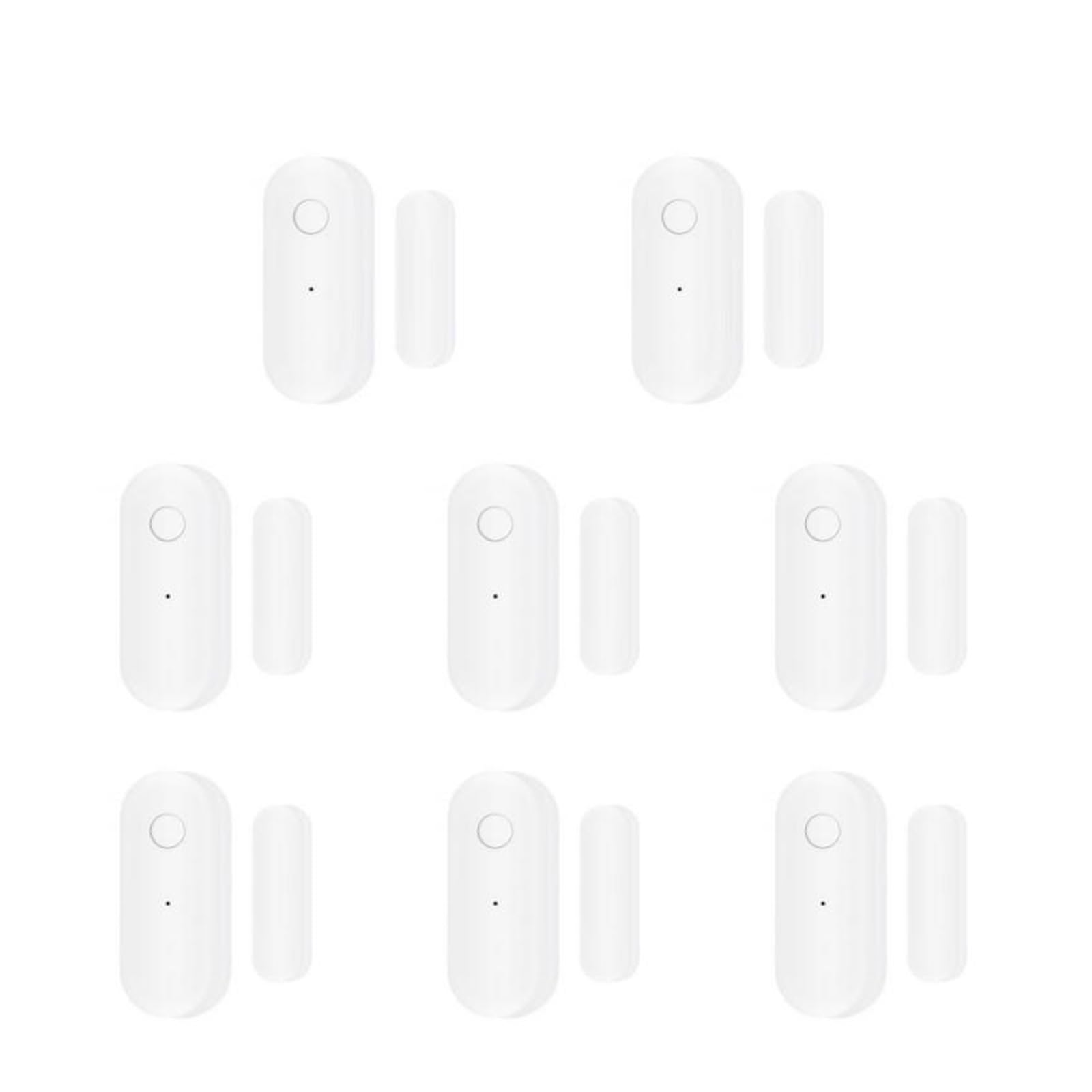 Sensor inteligente de puertas y ventanas Tuya inteligente Sensor de puerta Sensor de ventana puerta alarma magnética Detector Sensor magnético independiente funciona con Alexa para la seguridad del ho