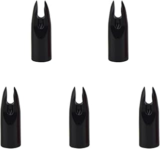 ZSHJG 50 Pack Archery Arrow Nock Glue On 7mm Arrow Shaft for DIY Hunting Arrow Recurve Bow Compound Bow (Black)