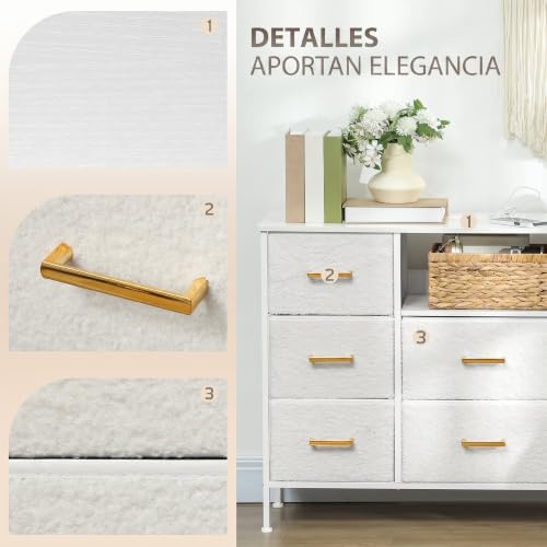 Cómoda de noche con carga USB para solucionar el desorden del hogar 6