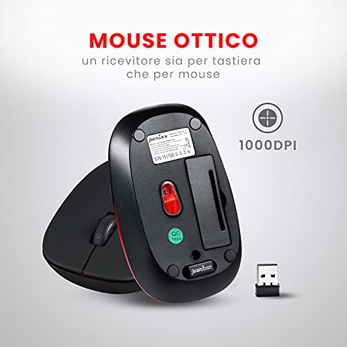 Perixx PERIDUO-712 Set Tastiera e Mouse piccoli