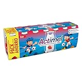 Actimel Kids Yogur bebible fresa- con probioticos, fermentos y vitaminas - Pack 14x100g