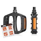 HENMI Fahrradpedale mit Reflektoren, 9/16 Zoll MTB Pedale mit Abgedichtete...