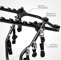 VDP universal Fahrradträger Travel - Heckfahrradträger Heckklappenträger Auto - für 3 Fahrräder - für Kofferraumklappe – Ansicht 5