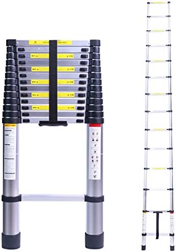 16.4FT Extension Telescopic Ladders, Collapsible Telescoping Ladder, Retractable Telescope Ladder for Home RV Loft, 330LB Capacity