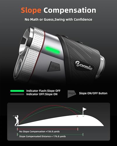 Golf Rangefinder with Slope,800 Yards Laser Range Finder Golfing,Aluminum Alloy Body,Flag Pole Locking Vibration,Slope Compensation,6X Magnification Rangefinder with Magnet - Image 4