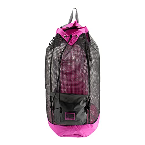 Akona Huron DX Heavy Duty Mesh Rucksack mit Dry Bag, Magenta Cover