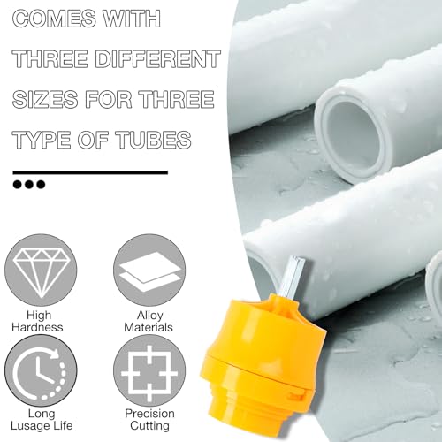 Conjunto de rosqueador de tubo de PVC com 3 matrizes 1/5.1 cm, 3/10.2 cm e 2.5 cm, ferramenta de fab