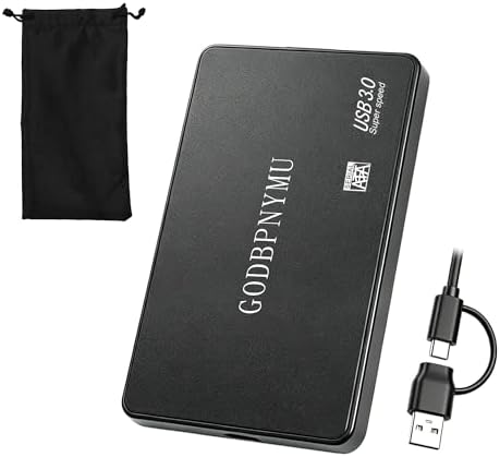500GB External Hard Drive,Compact Portable Hard,USB 3.0/USB C