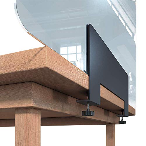 Acrylglas-Spuckschutz Rulopak mit Tischklemme und Glastrennwand
