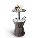 Produktbild Dawoo Außenterrasse Wicker Style Cold Bar Eiskühler Tisch Gartenmöbel Eiskübel Durchmesser: 44cm Höhe: 55-84cm
