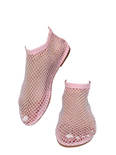 Mesh Flats for Women - Ultra Comfortable Shiny Gem Mesh Flats - Sparkle Shoes Sandals