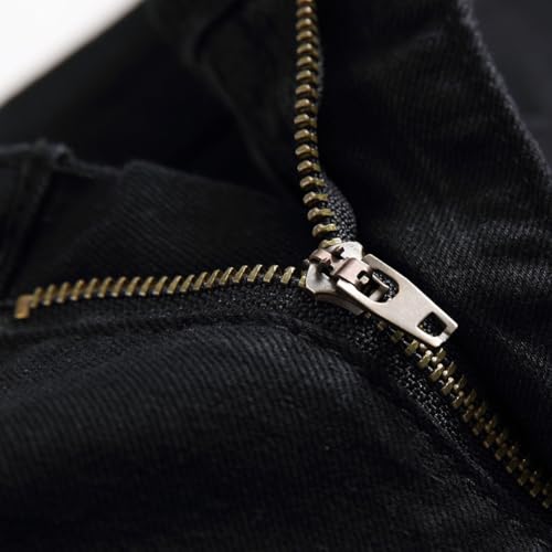 XYGJZ Men's Regular Slim Fit Jeans Ripped Distressed Destroyed Jean Rose Embroidered Pants4