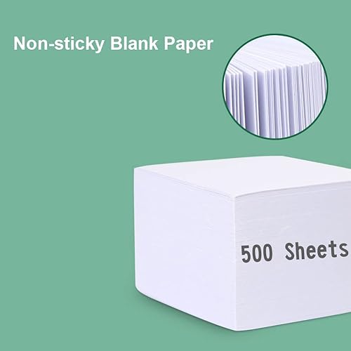Miniatura 4 de KINGFOM Suministros de estudio para la escuela de oficina, papel de notas en blanco, 500 hojas, bloc de notas no pegajoso, 3 pulgadas x 3 pulgadas