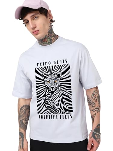 T-shirt pour homme avec imprime graphique Bewakoof coupe oversize taille M