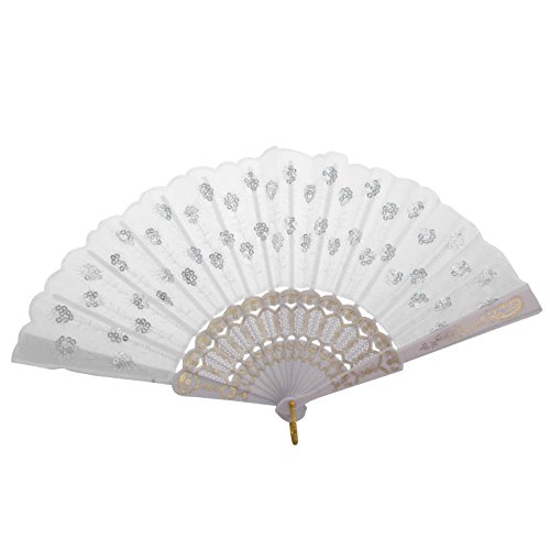 Century, Finest RC Models Fächer Farbe Blau, Weiß, Rot, Schwarz, Violett, Grün für Feste, Fasching, Karneval (Weiss)