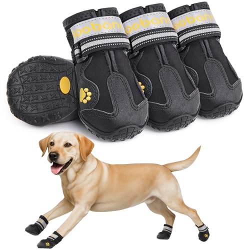 LOOBANI Large Dog Shoes for Hot Pavement - Anti-Slip Dog Boots & Paw Protectors for Hardwood Floors