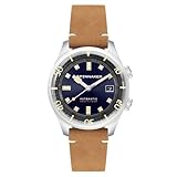 Spinnaker Mens 42mm Bradner Automatic Tidal Blue 3 Hands Watch with Stainless Steel Bracelet SP-5062-05