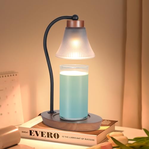copinpin Candle Warmer Lamp, Electric Dimmable Warmer Candle Melter Melting Wax Fits Small & Large Candle Jar, Scented Candle Holder Vintage Wax Melt Warmer As Gift for mom Girls Women…