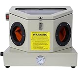 Double-Pen Sandblaster Mini Small Sandblasting Machine with LED&Built-in Blast Gloves, Dental Sandbl