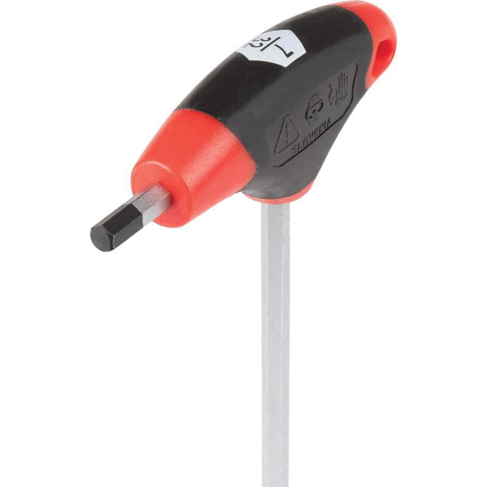 KLEIN TOOLS JTH410E Zestaw kluczy sześciokątnych z uchwytem T, SAE w rozmiarze calowym zestaw kluczy imbusowych z 4-calowymi ostrzami, stojak w zestawie, 10-częściowy