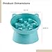 2 Elevated Slow Feeders for Cats, Spill-Proof Bowls, and Green, Helps Prevent Choking, Improves Digestion, Easy-Clean Material